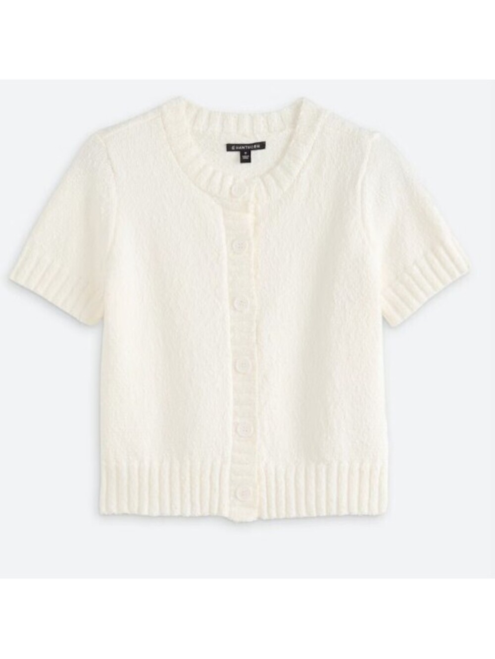 NWT 41 Hawthorn Full button short sleeve ivory cardigan size Larege -Stitch Fix